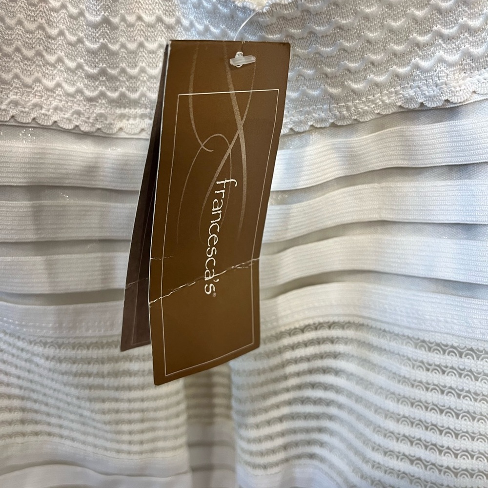 Miami Cream Striped A-Line Skirt - Picture 8 of 8